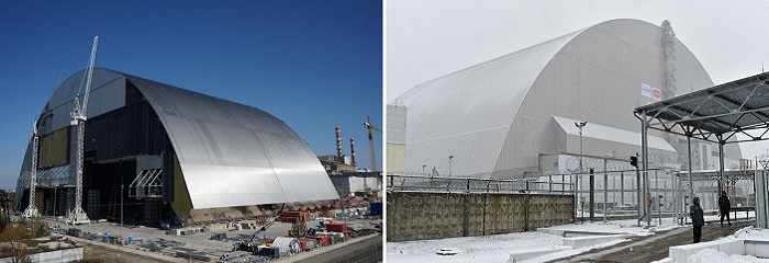Новое укрытие над Чернобыльской АЭС, грандиозное сооружение