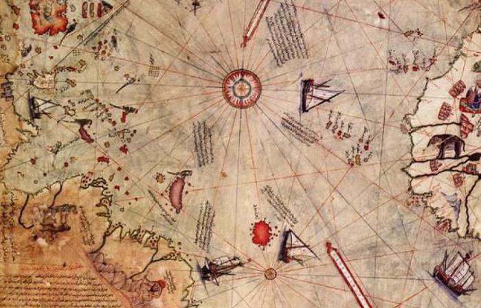 Антарктида на карте Пири Рейса, 16 век